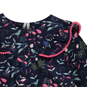 Ensemble 2 pièces tunique manches longues imprimée + caleçon pour bébé fille 