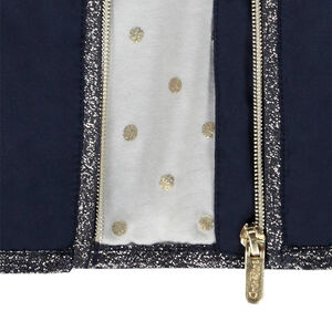 Coupe-vent uni à doublure imprimée pour fille 