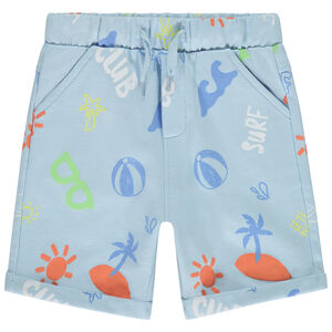 Bermuda molleton imprimé plage pour bébé garçon 