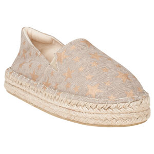 Espadrilles en toile imprimées étoiles dorées 