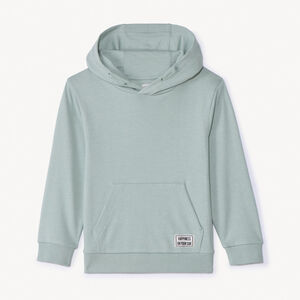 Sweat molleton uni à capuche pour garçon 