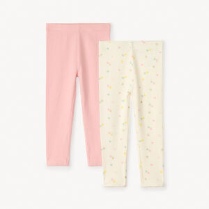 Lot de 2 caleçons uni et imprimé pour bébé fille 