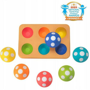 Jouet 1er Age - petits champignons maliceux colorés à trier 