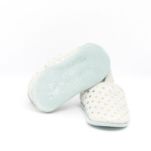 Chaussons souples 18-24M en suède Babysoft Gris Etoiles 