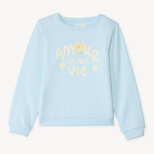 Sweat molleton printé à paillettes pour fille 