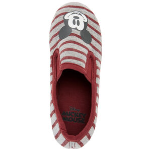 Chaussons bas gris chiné à rayures avec print Mickey Disney pour garçon 