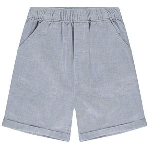 Bermuda en popeline effet chiné pour bébé garçon  