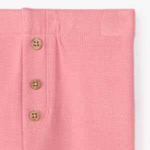 Caleçon uni côtelé avec boutons pour bébé fille 