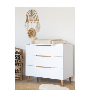 Commode Boho avec plan à langer White 