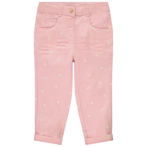 Pantalon slim imprimé et doublé jersey pour bébé fille 