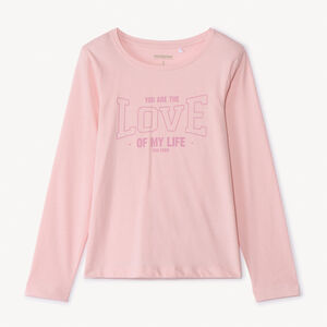 T-shirt manches longues print fantaisie pour fille 