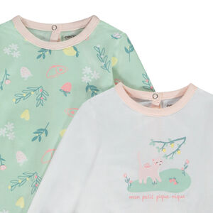 Lot de 4 dors-biens fantaisie en jersey pour bébé fille 