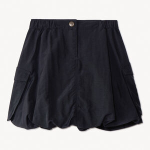 Jupe en toile parachute unie pour fille 