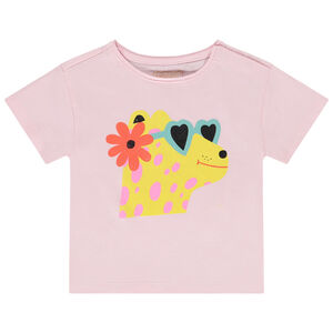 T-shirt manches courtes print léopard pour bébé fille 