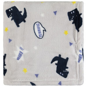 Couverture en sherpa imprimé dinosaures 