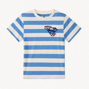 T-shirt manches courtes rayé Superman Warner pour garçon Main T-shirt manches courtes rayé Superman Warner pour garçon