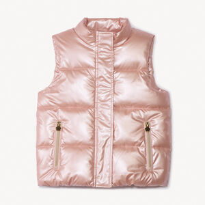 Doudoune sans manches matelassée effet satiné pour fille 