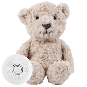Peluche bruits blanc Ours Lou rechargeable 29cm Beige 