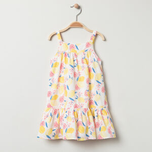 Robe à bretelles imprimée citrons all-over 