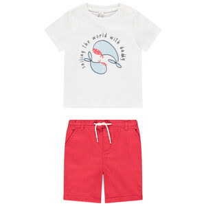 Ensemble 2 pièces motif baleines pour bébé garçon 