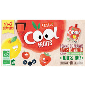 Cool Fruits Pomme Fraise Myrtille 12 x 90 gr 