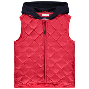 Doudoune sans manches matelassée à capuche pour garçon 