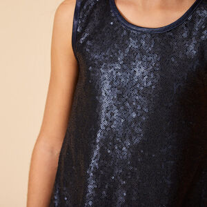 Robe de fête sans manches en sequins pour fille 
