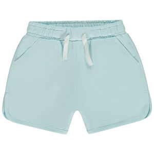 Short en molleton uni à cordon de serrage contrasté pour fille 