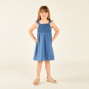  Robe sans manches effet jean pour fille 