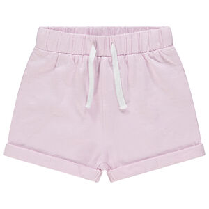 Short en molleton uni pour bébé fille 