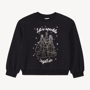 Sweat contrecollé à foil print princesses Disney pour fille  