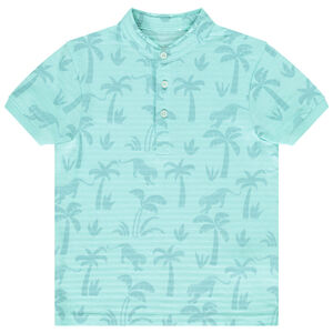 Polo manches courtes imprimé palmiers/léopards pour garçon 
