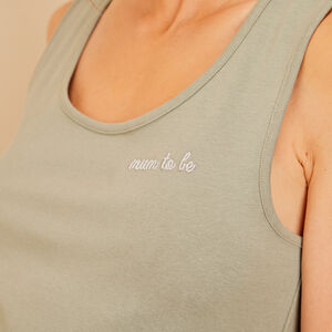 Robe en maille de grossesse avec broderie 