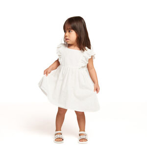 Robe manches courtes en broderie anglaise pour bébé fille 
