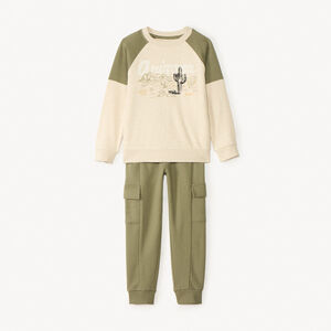 Ensemble de jogging molleton print cactus pour garçon 