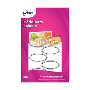 18 étiquettes autocollantes solubles à l'eau pour confiture 