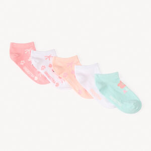 Lot de 5 paires de chaussettes courtes fantaisie pour fille 