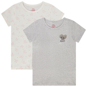 Lot de 2 maillots de corps manches courtes Stitch Disney pour fille 