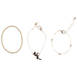 Lot de 3 bracelets en métal pour fille 