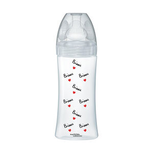 Biberon anti-colique débit rapide 6M+ 330 ml Mathilde Cabanas bisou 