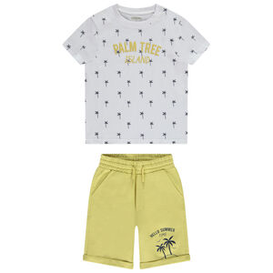 Ensemble 2 pièces motifs palmier pour garçon 