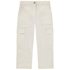 Pantalon droit cargo à poches pour fille 