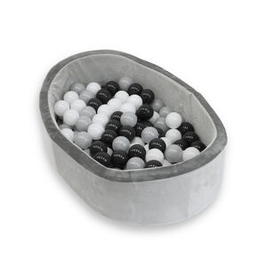 Piscine à balles en mousse gris + 120 balles 