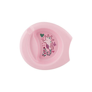 Assiette creuse décorée 6M+ - Rose 