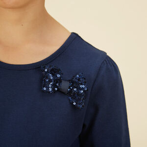 Robe de cérémonie effet 2 en 1 avec sequins pour fille 