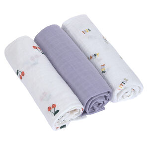 Langes Tétra 85x85cm Happy Fruits Cherry 3pcs 