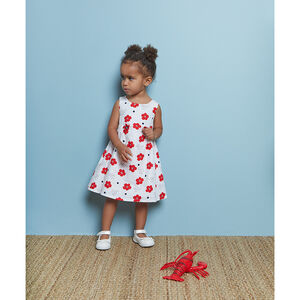 Robe courte à fleurs pour bébé fille 