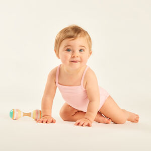 Lot de 3 bodies à fines bretelles unis pour bébé fille 