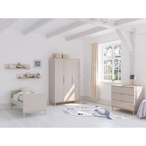 Armoire 3-portes Hazel Cashmere Beige / Chêne montana 