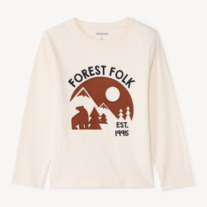 T-shirt manches longues à patchs ours pour garçon 